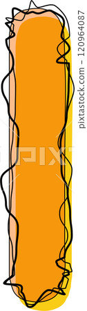 Orange Outline Scribble Alphabet Letter l Lowercase Orange Outline Scribble Alphabet Letter l Lowercase 120964087