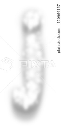 White Snow Alphabet Letter j Lowercase White Snow Alphabet Letter j Lowercase 120964167