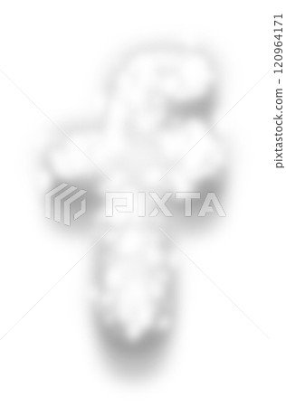White Snow Alphabet Letter f Lowercase 120964171