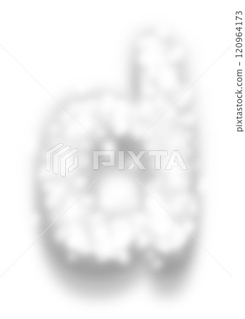 White Snow Alphabet Letter d Lowercase White Snow Alphabet Letter d Lowercase 120964173