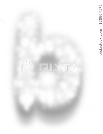 White Snow Alphabet Letter b Lowercase White Snow Alphabet Letter b Lowercase 120964175