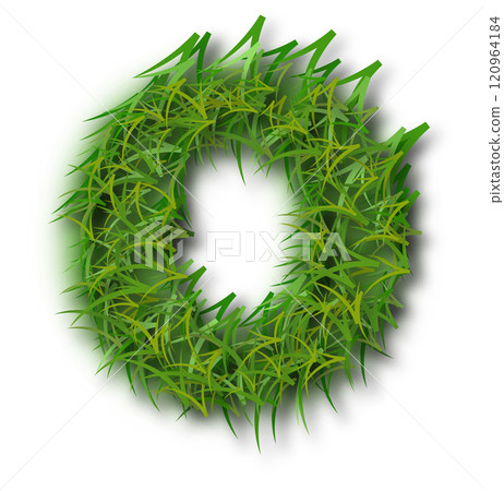 Green Grass Alphabet Letter o Lowercase Green Grass Alphabet Letter o Lowercase 120964184