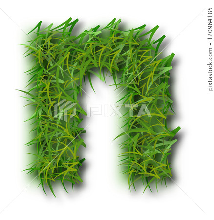 Green Grass Alphabet Letter n Lowercase Green Grass Alphabet Letter n Lowercase 120964185