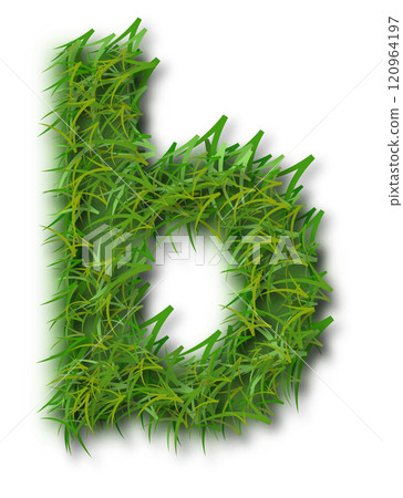 Green Grass Alphabet Letter b Lowercase Green Grass Alphabet Letter b Lowercase 120964197
