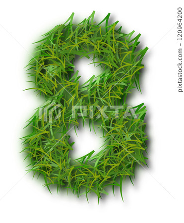 Green Grass Alphabet Number 8 Green Grass Alphabet Number 8 120964200