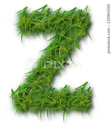 Green Grass Alphabet Letter Z Green Grass Alphabet Letter Z 120964209