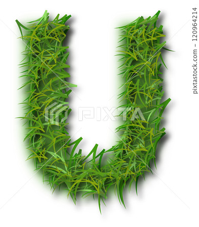 Green Grass Alphabet Letter U Green Grass Alphabet Letter U 120964214
