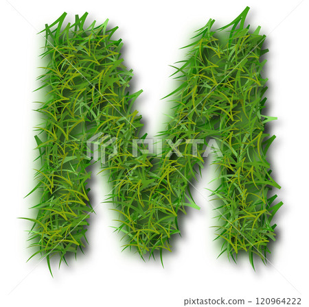 Green Grass Alphabet Letter M Green Grass Alphabet Letter M 120964222