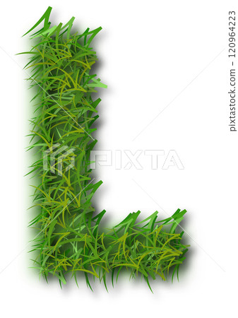 Green Grass Alphabet Letter L Green Grass Alphabet Letter L 120964223