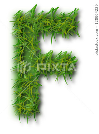 Green Grass Alphabet Letter F Green Grass Alphabet Letter F 120964229