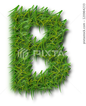 Green Grass Alphabet Letter B Green Grass Alphabet Letter B 120964233