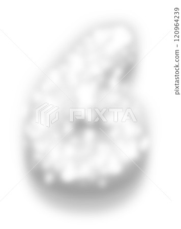 White Snow Alphabet Number 6 120964239