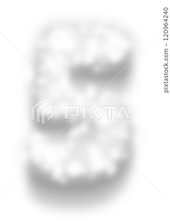 White Snow Alphabet Number 5 White Snow Alphabet Number 5 120964240