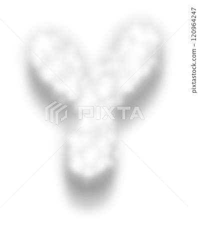 White Snow Alphabet Letter Y White Snow Alphabet Letter Y 120964247