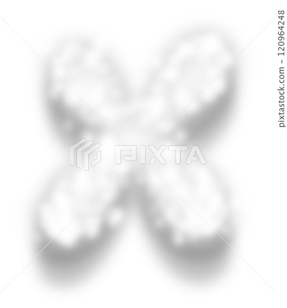 White Snow Alphabet Letter X White Snow Alphabet Letter X 120964248