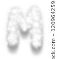White Snow Alphabet Letter M 120964259
