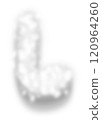 White Snow Alphabet Letter L 120964260