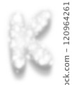 White Snow Alphabet Letter K 120964261
