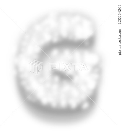 White Snow Alphabet Letter G White Snow Alphabet Letter G 120964265