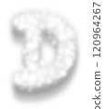 White Snow Alphabet Letter D 120964267