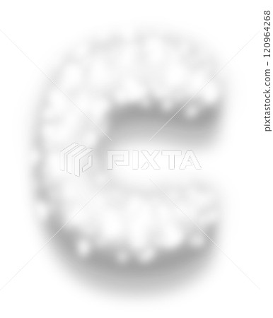 White Snow Alphabet Letter C White Snow Alphabet Letter C 120964268