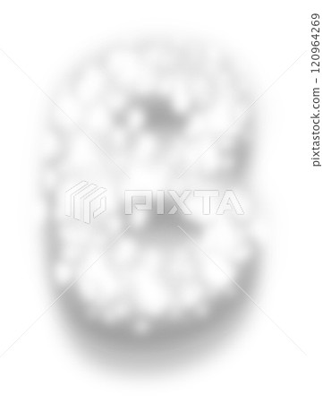 White Snow Alphabet Letter B 120964269