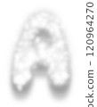 White Snow Alphabet Letter A 120964270