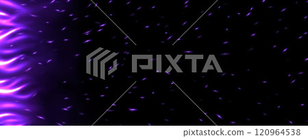 Purple flame with sparks, fire with flying cinder, abstract glowing embers, heat sparkles. Purple flame with sparks, fire with flying cinder, abstract glowing embers, heat sparkles. 120964538