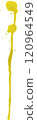 Yellow blot, paint drip, bright paint splashes for holiday decoration. 120964549