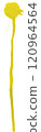 Yellow blot, paint drip, bright paint splashes for holiday decoration. 120964564