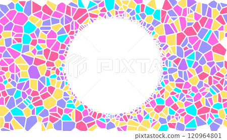 Stained glass or mosaic vector abstract background 120964801