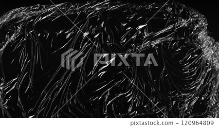 Vector texture of plastic film on dark background 120964809