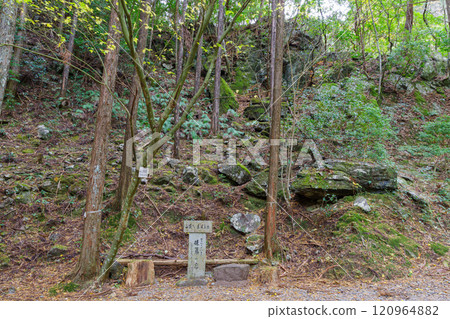 倉裡溪谷的猿飛岩(愛知縣岡崎市) 倉裡溪谷的猿飛岩(愛知縣岡崎市) 120964882