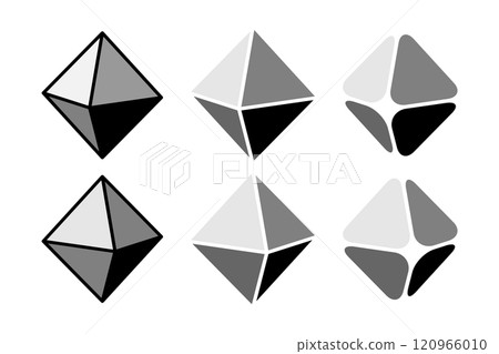 一組正八面體的插圖 一組正八面體的插圖 120966010