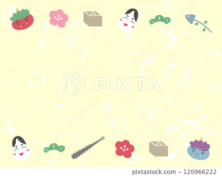 Setsubun cute icon frame background 120966222