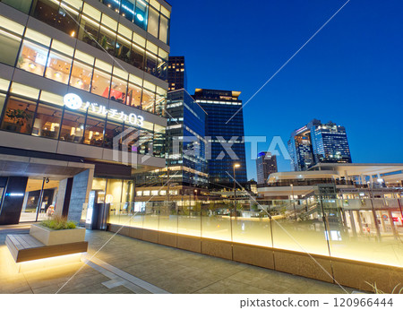 In front of JR Osaka Station at dusk, Baltika 03 and buildings 120966444