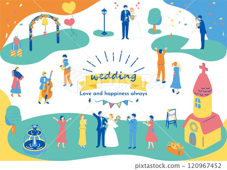People celebrating a marriage People celebrating a marriage 120967452