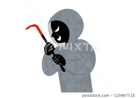 向量圖的一個罪犯用撬棍 向量圖的一個罪犯用撬棍 120967518