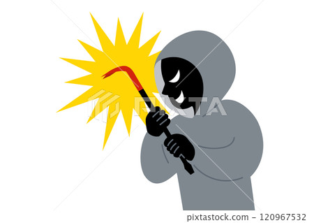 向量圖的一個罪犯用撬棍 120967532