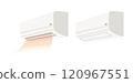 Illustration material of home air conditioner heating operation 120967551