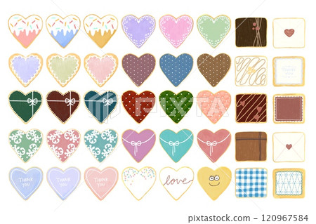 Cute cookie illustration set Valentine's Day White Day 120967584