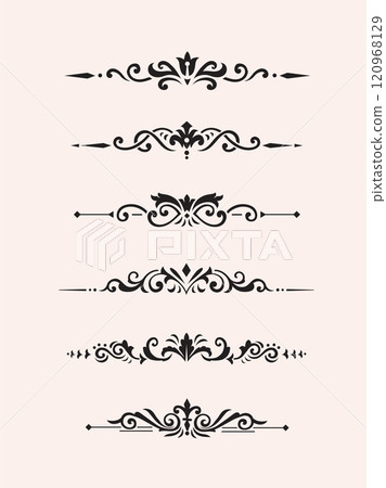 text divider ornament bundle design element text divider ornament bundle design element 120968129