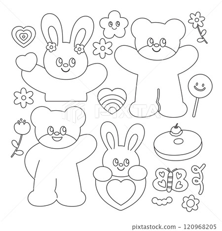 animals, vector, rabbit 120968205