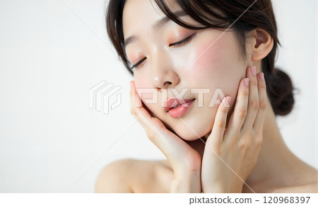 Women's skin troubles skin care image 120968397
