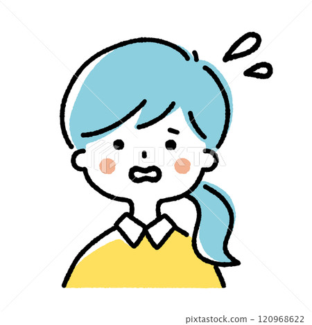 Girl with a worried look 120968622