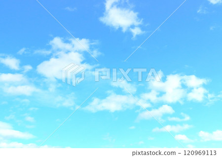 Blue sky and white clouds background material 120969113