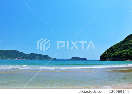 Miyazaki Prefecture Blue sky and seascape 120969144