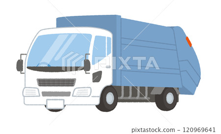 Illustration of garbage truck Illustration of garbage truck 120969641