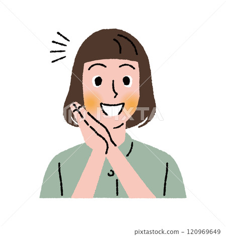 Upper body of a woman solving a problem 2 Upper body of a woman solving a problem 2 120969649