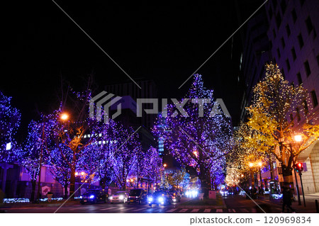 大阪市夜景/禦堂筋燈飾 120969834